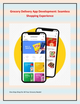 Grocery Delivery App Development Seamless Shopping Experience