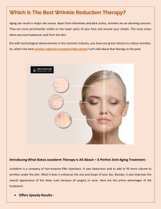 Which Is The Best Wrinkle Reduction Therapy