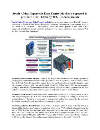 Data Center Equipment Manufacturers in South Africa - Ken Research