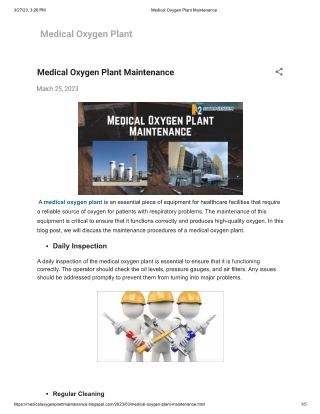 medical oxygen plant