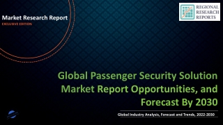 Passenger Security Solution Market to Showcase Robust Growth By Forecast to 2030