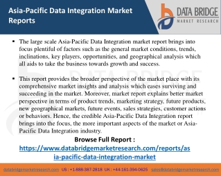 Asia-Pacific Data Integration -SE