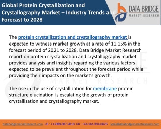 Global Protein Crystallization and Crystallography Market – Industry Trends and Forecast to 2028