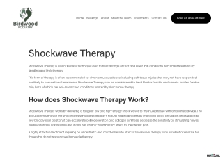 The Benefits of Shockwave Therapy Treatment In Springwood