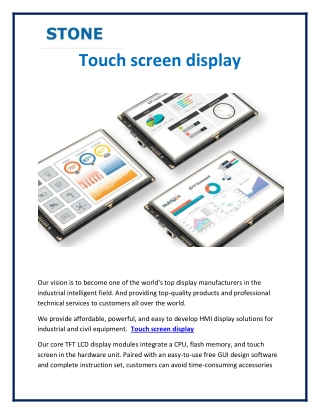 Touch screen display