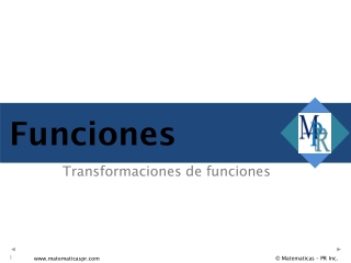 Transformaciones de Gráficas Funciones