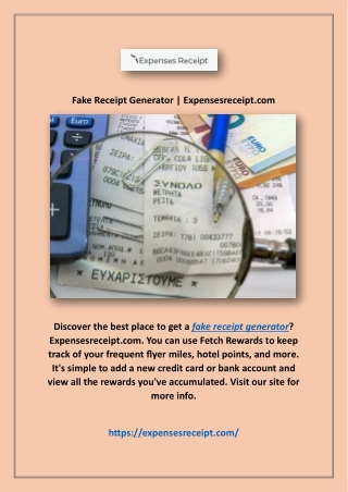 Fake Receipt Generator | Expensesreceipt.com