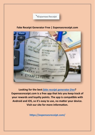 Fake Receipt Generator Free | Expensesreceipt.com