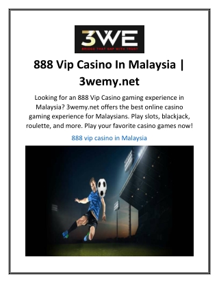 888 Vip Casino In Malaysia  3wemy.net