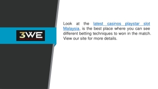 Look At The Latest Casinos Playstar Slot Malaysia