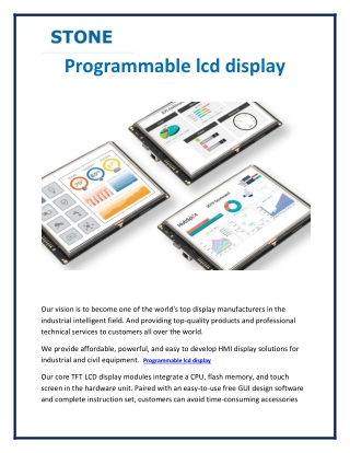 Programmable lcd display