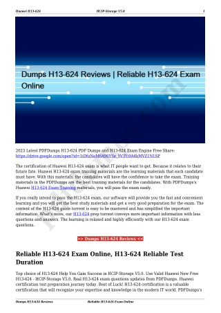 Dumps H13-624 Reviews | Reliable H13-624 Exam Online