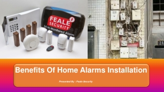Benefits Of Home Alarms Installation
