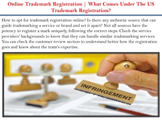 Online Trademark Registration | What Comes Under The US Trademark Registration?