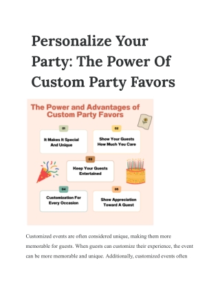 Personalize Your Custom Party Favors