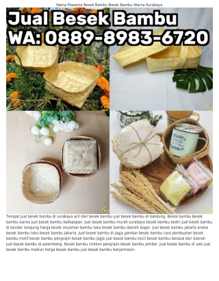 088ᑫ-8ᑫ83-6ᜪᒿ0 (WA) Jual Besek Bambu Di Bandar Lampung Besek Magetan