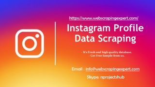 Instagram Profile Data Scraping