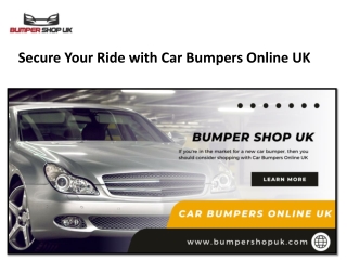 Secure Your Ride with Car Bumpers Online UK