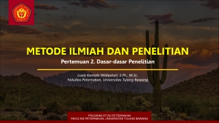 Dasar-dasar Penelitian - Materi Metode Ilmiah dan Penelitian