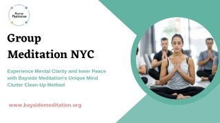 Find Group Meditation Centre in NYC