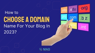How to Choose a domain name for your blog in 2023