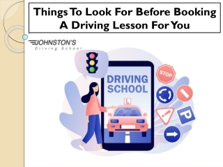 Things To Look For Before Booking A Driving Lesson For You