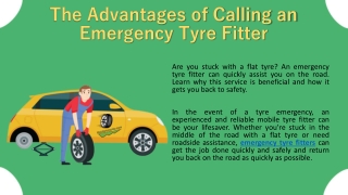 Emergency tyre fitters