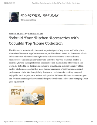 Rebuild Your Kitchen Accessories with Cobuilds Top Home Collection – Konika islam