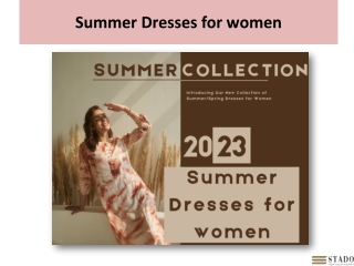 Summer Dresses for women