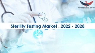 Sterility Testing Market Opportunities, Business Forecast To 2028