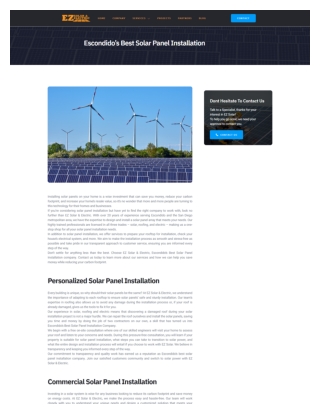Escondido’s Best Solar Panel Installation