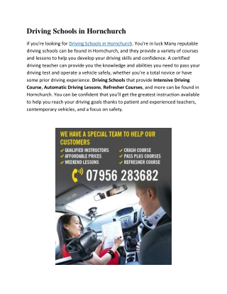 Manual Driving Lessons