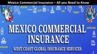 Mexico Commercial Insurance – All you Need to Know