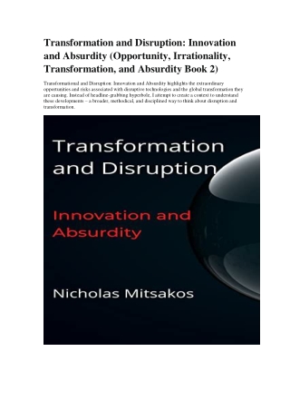 Transformation and Disruption_ Innovation and Absurdity