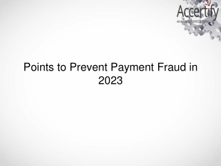 Points to Prevent Payment Fraud in 2023