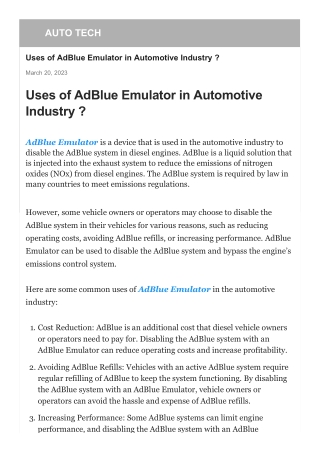uses-of-adblue-emulator-in-automotive