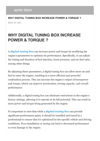 why-digital-tuning-box-increase-power
