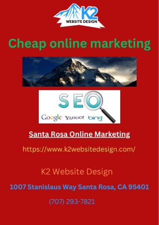 Cheap online marketing