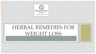 Herbal Remedies For Weight Loss