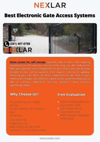 Best Electronic Gate Access Systems