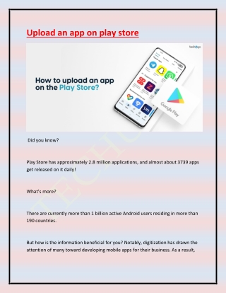 Upload an app on play store