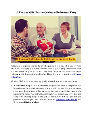 10 Fun and Gift Ideas to Celebrate Retirement Party