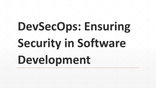 DevSecOps: Ensuring Security in Software Development