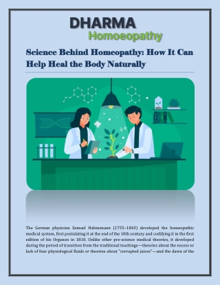 Science Behind Homeopathy: How It Can Help Heal the Body Naturally