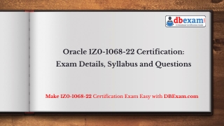 Oracle 1Z0-1068-22 Certification: Exam Details, Syllabus and Questions