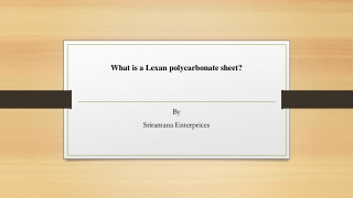 What is a Lexan polycarbonate sheet