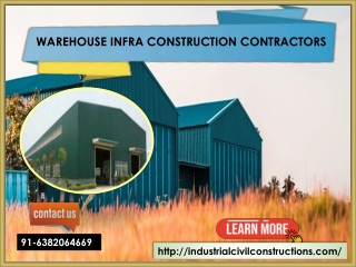 Warehouse Infra Construction Companies Madurai,Erode,Trichy,Karur,Salem,Bangalore,Mangalore,Mysore
