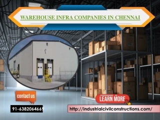 Warehouse Infra Companies In Chennai Madurai, Erode, Trichy, Karur, Salem, Bangalore, Mangalore, Mysore