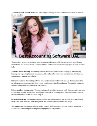 Best Accounting Software UAE