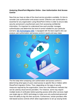 Analyzing SharePoint Migration Online - User Authorization And Access Control